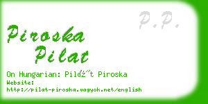 piroska pilat business card